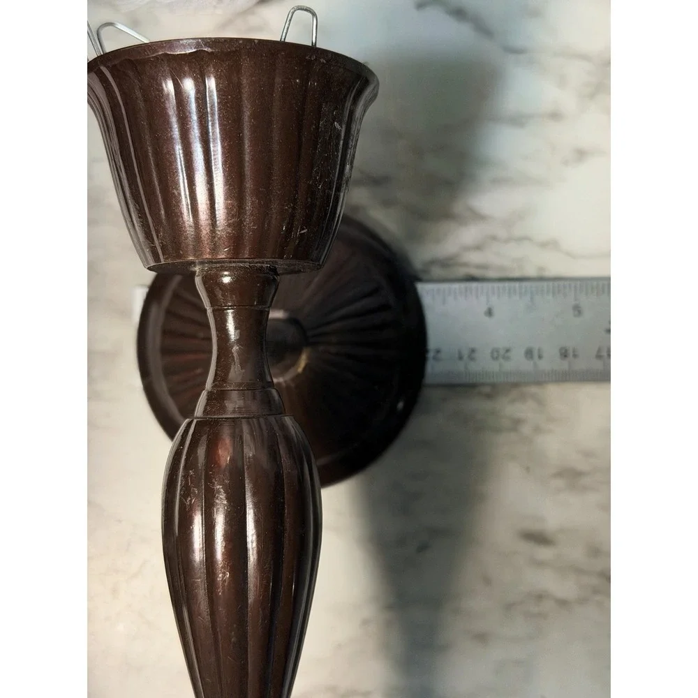 Candle Wall Sconce Mohogany Color‎ 7